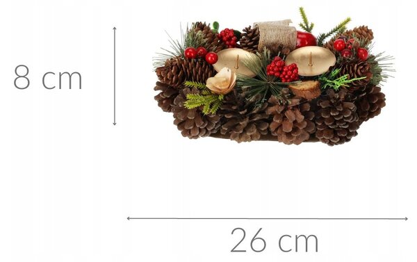 Svícen, podstavec Home Styling Collection 8 cm na 2 svíčky