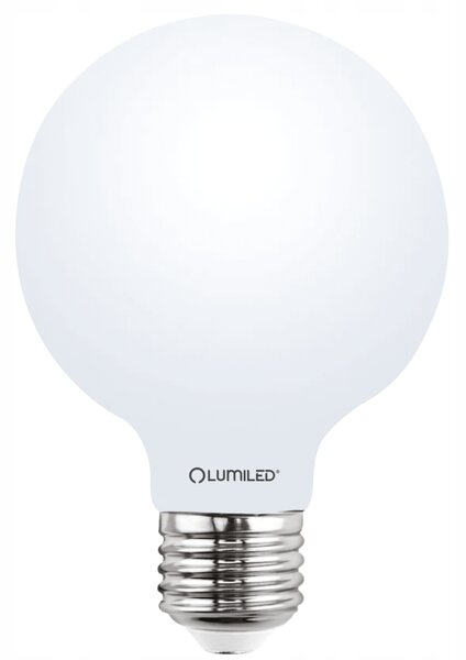 3x LED žárovka E27 G95 8W Globe Mléčná LUMILED