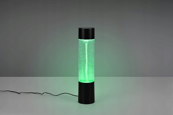 Stolní lampa Reality Leuchten Tornado, čirá/černá, 9 W