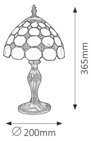 Rabalux stolní lampa Marvel E14 1x MAX 40W bronzová 8072