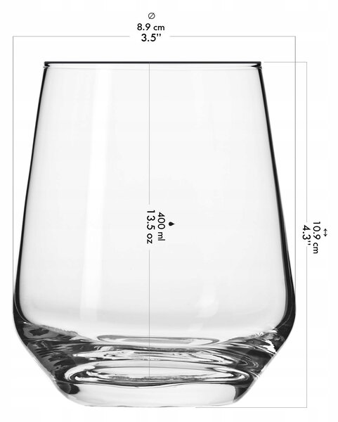 Sklenice na nápoje Krosno 400 ml 6 ks