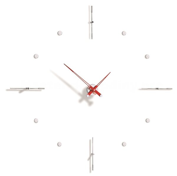 Designové nástěnné hodiny Nomon Mixto I red 110cm
