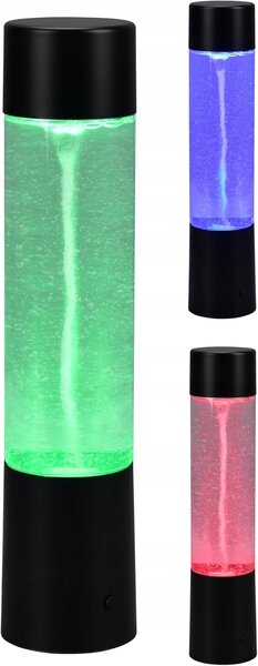 Stolní lampa Reality Leuchten Tornado, čirá/černá, 9 W