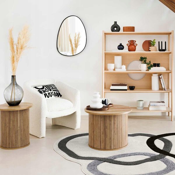 Konferenční stolek Atmosphera kulatý 45 x 45 x 50 cm, odstíny hnědé