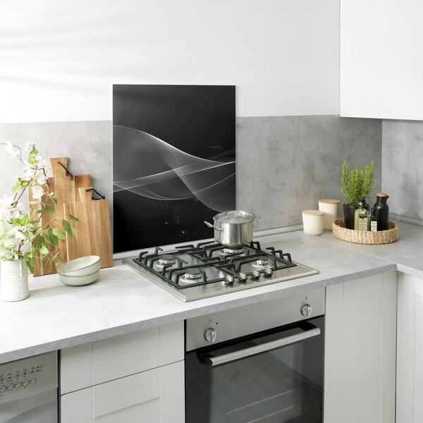 Kryt na zeď u sporáku z tvrzeného skla 70x60 cm Smoke – Wenko