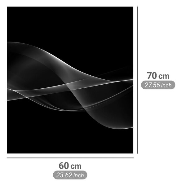 Kryt na zeď u sporáku z tvrzeného skla 70x60 cm Smoke – Wenko