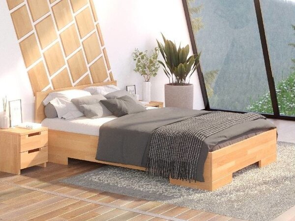 Prodloužená postel Spektrum - buk Odstín moření: Buk přírodní, Rozměr: 120x220