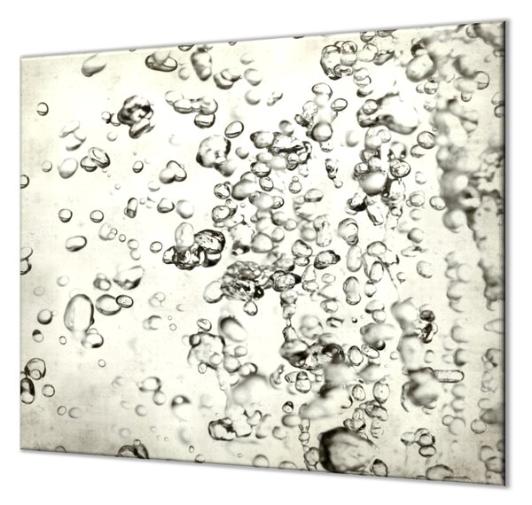 Ochranná deska bubliny vody béžový podklad - 52x60cm / S lepením na zeď
