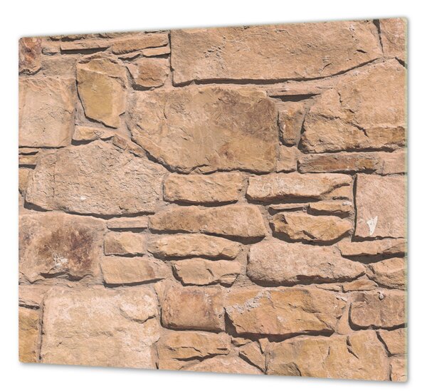 Ochranná deska kamenný pískový obklad - 52x60cm / S lepením na zeď