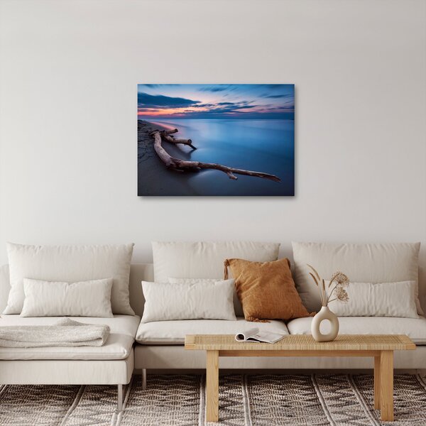 Obraz pláže při západu slunce (70x50 cm)