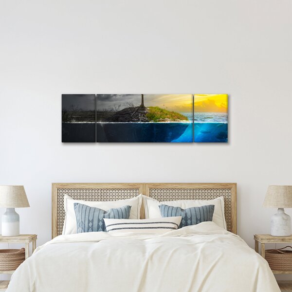 Obraz znázorňující dvě strany (170x50 cm)