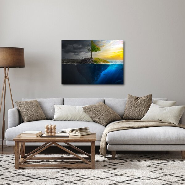 Obraz znázorňující dvě strany (70x50 cm)