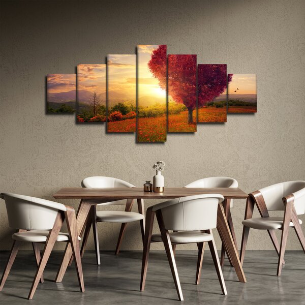 Obraz stromu ve tvaru srdce (210x100 cm)
