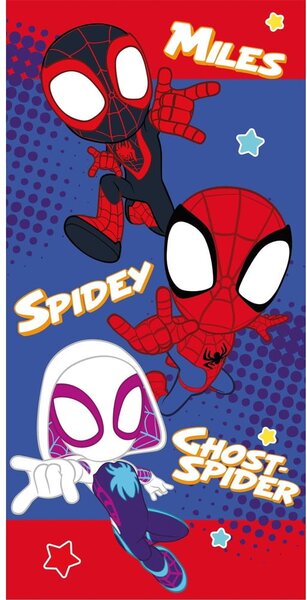 Červená/modrá bavlněná dětská osuška 70x140 cm Spidey – Jerry Fabrics