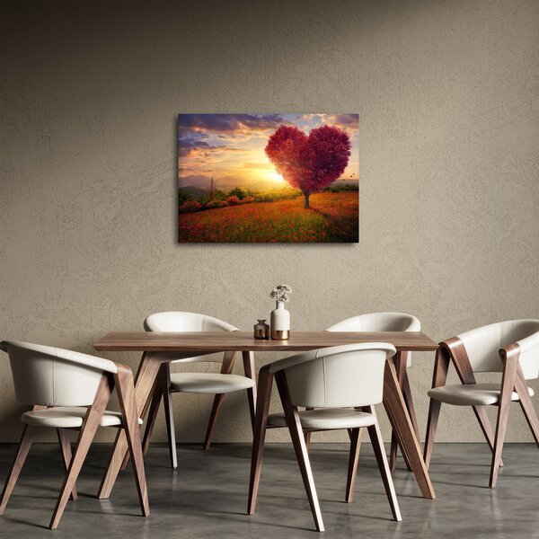 Obraz stromu ve tvaru srdce (70x50 cm)