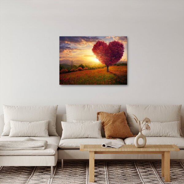 Obraz stromu ve tvaru srdce (70x50 cm)