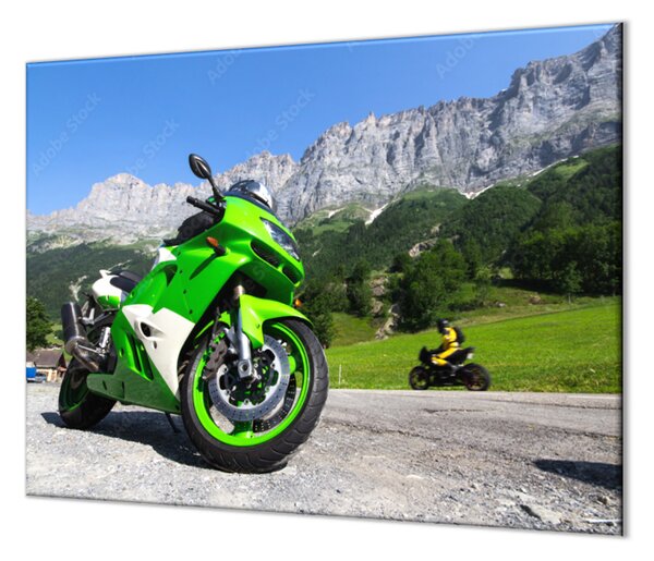 Ochranná deska sportovní motorka v horách - 52x60cm