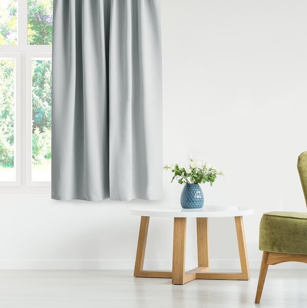 Závěs AmeliaHome Blackout s multifunkční páskou světle šedý, velikost 140x270