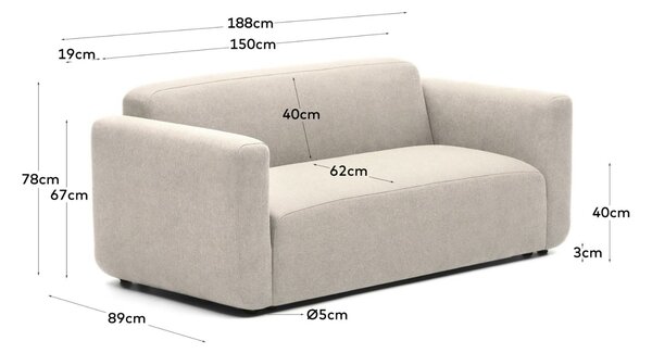 Kave Home Modulární pohovka Neom 188 cm