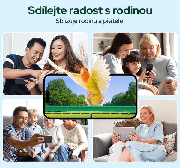 Ptačí oko chytré krmítko na okno s kamerou Sýkorka