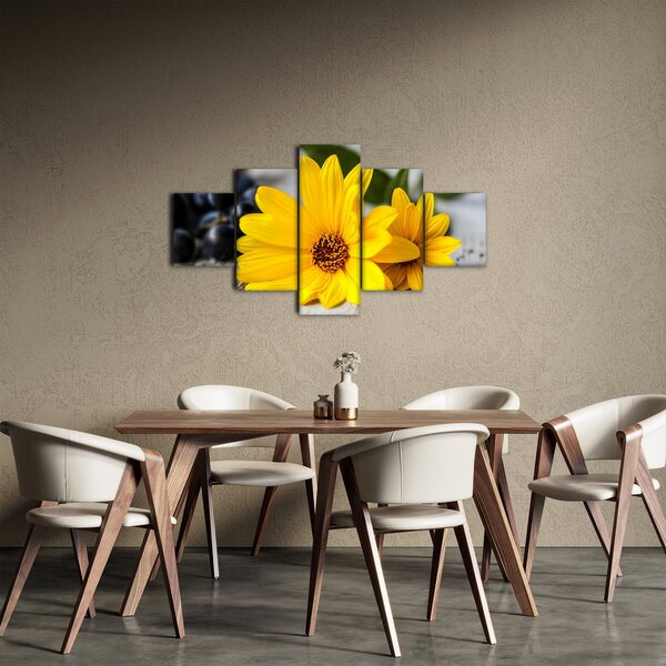 Obraz žluté květiny (125x70 cm)