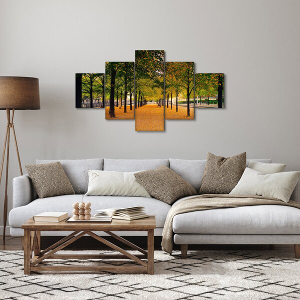 Obraz aleje podzimních stromů (125x70 cm)