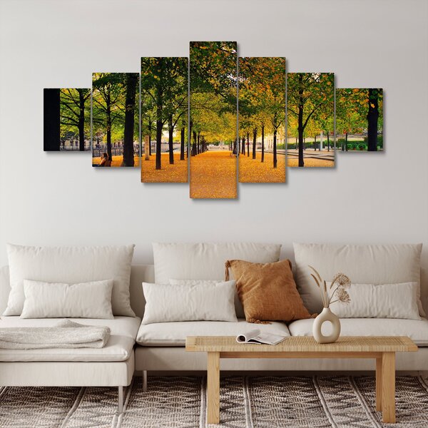 Obraz aleje podzimních stromů (210x100 cm)