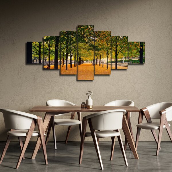 Obraz aleje podzimních stromů (210x100 cm)