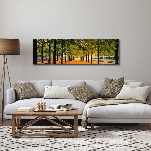 Obraz aleje podzimních stromů (170x50 cm)