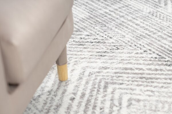 Koberec ANGEL 7890 / 52042 rybí kost, chevron béžový / šedý