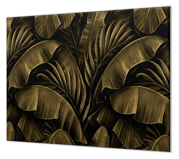 Ochranná deska abstraktní banánové a palmové listí - 52x60cm / S lepením na zeď