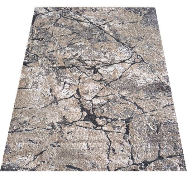 Makro Abra Moderní kusový koberec Panamero 25 Mramor Kámen hnědý Rozměr: 80x150 cm