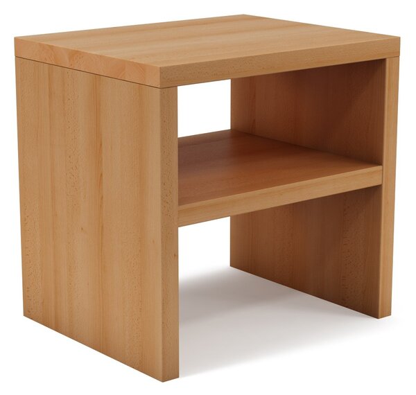 TEXPOL Noční stolek REBEKA P s poličkou - BUK - (š x v x h): 41 x 45 x 31 cm