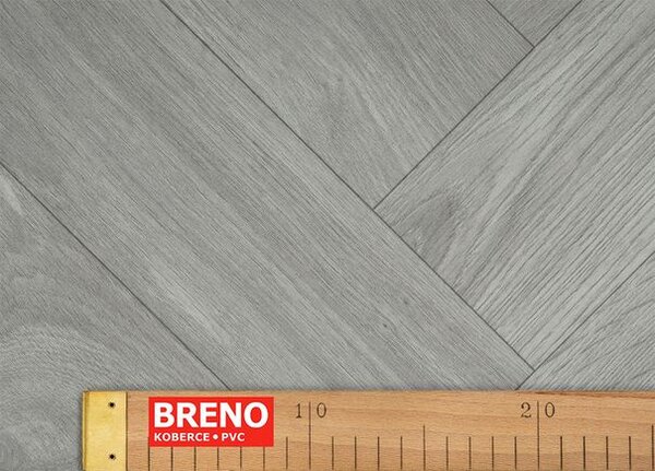 Breno PVC BLACKTEX Laurel Oak 199M - šedé parkety, šíře 100 cm
