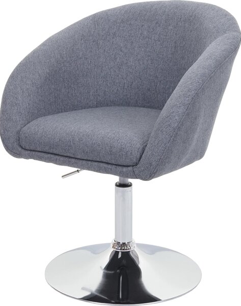 Jídelní židle HWC-F19, kuchyňská židle otočná židle lounge chair, otočná výškově nastavitelná Tkanina/textil tmavě šedá