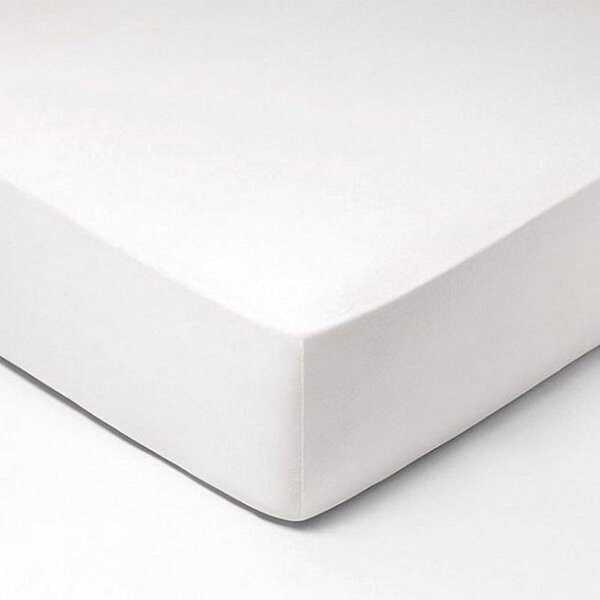 DekorTextil Jersey napínací prostěradlo bílé ROZMĚR: (š/d/v) 90 x 200 x 20 cm