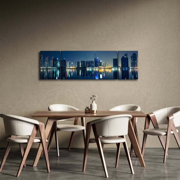 Obraz nočního města (170x50 cm)