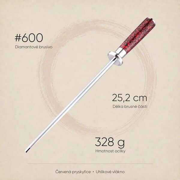 Diamantová ocílka SaKuRo Inferno 25,2 cm #600