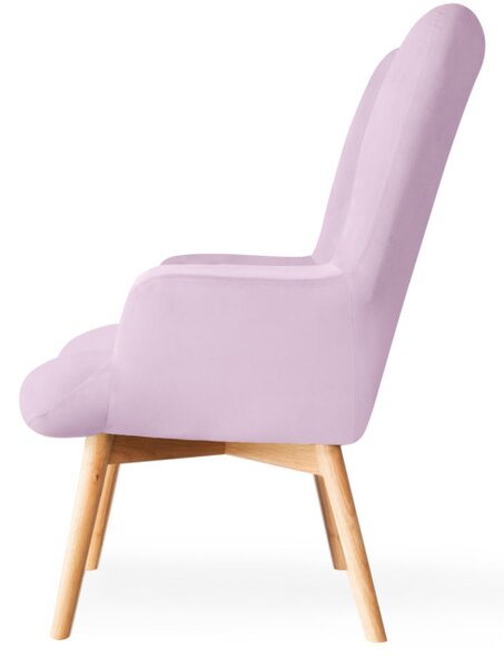Křeslo MOSS sametové růžové SS22 925843