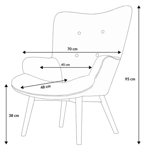 Křeslo MOSS sametové růžové SS22 925843