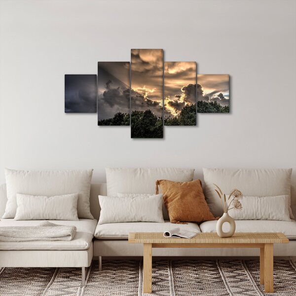 Obraz mračen a lesa (125x70 cm)