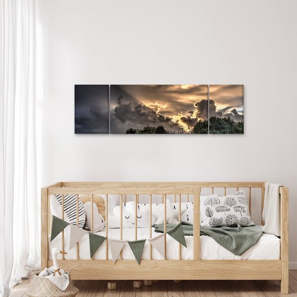 Obraz mračen a lesa (170x50 cm)