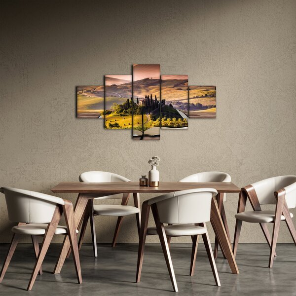 Obraz krajiny v knize (125x70 cm)