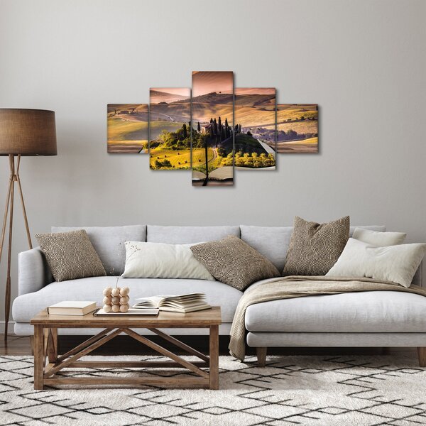 Obraz krajiny v knize (125x70 cm)