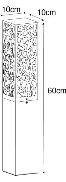 Chytrý venkovní sloupek černý 60 cm IP44 vč. Wifi ST64 - Nicole