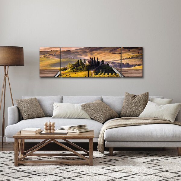 Obraz krajiny v knize (170x50 cm)