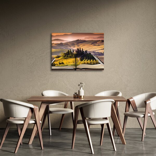 Obraz krajiny v knize (70x50 cm)
