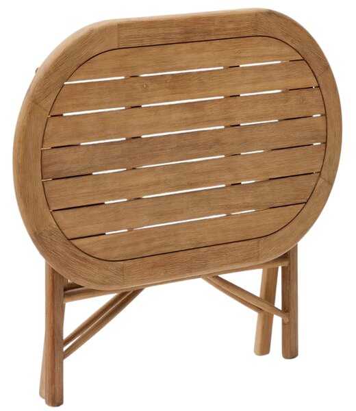 Kave Home Dřevěný zahradní skládací stůl Dandara 120 x 60 cm