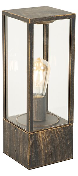 Vintage stojací lampa venkovní starožitné zlato 40 cm IP44 - Charlois