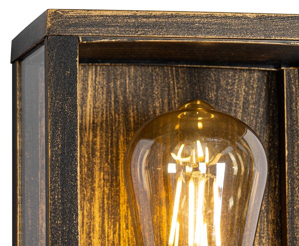 VINTAGE NÁSTĚNNÁ LAMPA ANTIKNÍ ZLATO 26 CM IP44 - CHARLOIS